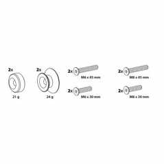 ΒΙΔΕΣ ΣΤΗΡΙΞΗΣ ΠΕΤΑΛΟΥ 6/8mm ΧΡΥΣΟ