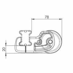 ROLLER ΓΙΑ ΜΠΑΡΕΣ ΜΑΥΡΕΣ Κ-7 L96CM