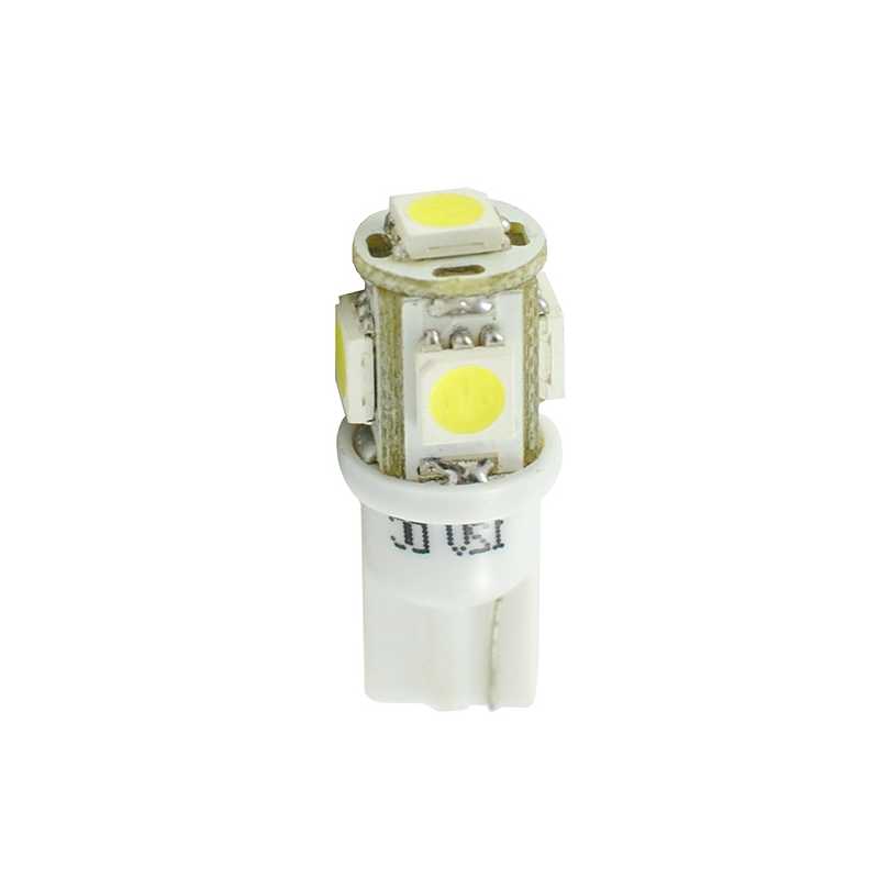 W5W 12V T10 W2,1x9,5d LED 5xSMD5050 ΛΕΥΚΟ (ΚΑΡΦΩΤΟ ΑΚΑΛΥΚΟ) BLISTER 2ΤΕΜ.