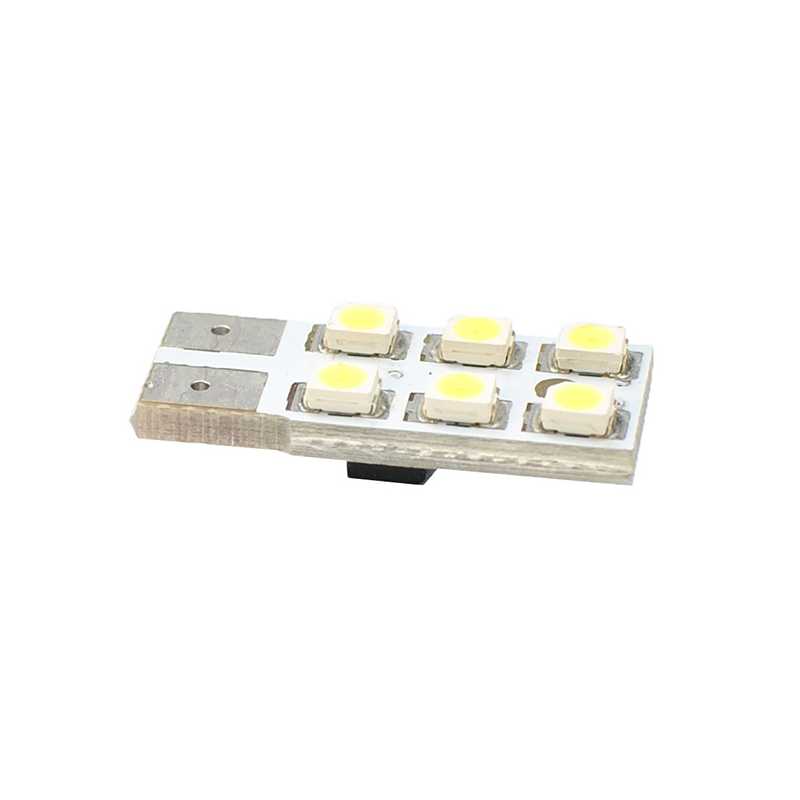 W5W 12V T10 W2,1x9,5d LED 6xSMD3528 ΛΕΥΚΟ (ΚΑΡΦΩΤΟ ΑΚΑΛΥΚΟ) BLISTER 2ΤΕΜ.