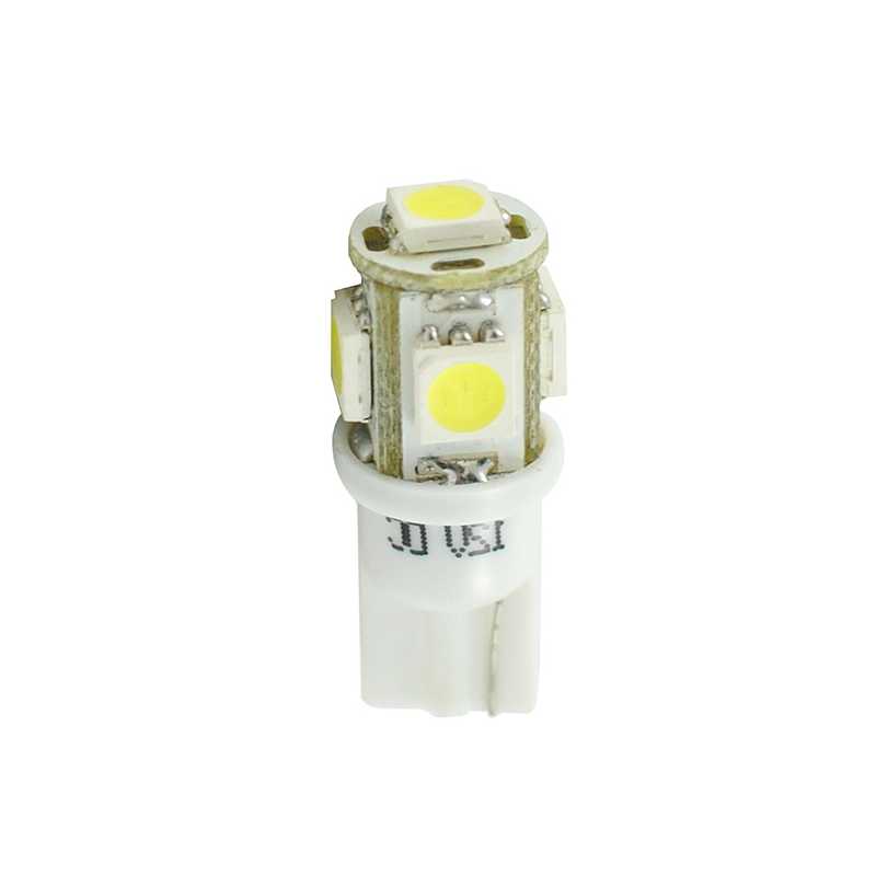 W5W 12V T10 W2,1x9,5d LED 5xSMD5050 ΛΕΥΚΟ (ΚΑΡΦΩΤΟ ΑΚΑΛΥΚΟ) 1ΤΕΜ.