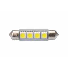 ΛΑΜΠΑΚΙΑ ΠΛΑΦΟΝΙΕΡΑΣ C5W/C10W 12V 0,96W SV8,5 41mm CAN-BUS LED 4xSMD5050 PREMIUM ΛΕΥΚΟ BLISTER 2ΤΕΜ