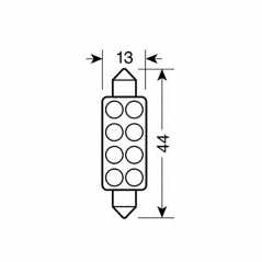 ΛΑΜΠΑΚΙ ΠΛΑΦΟΝΙΕΡΑΣ 8 LED 13x44mm