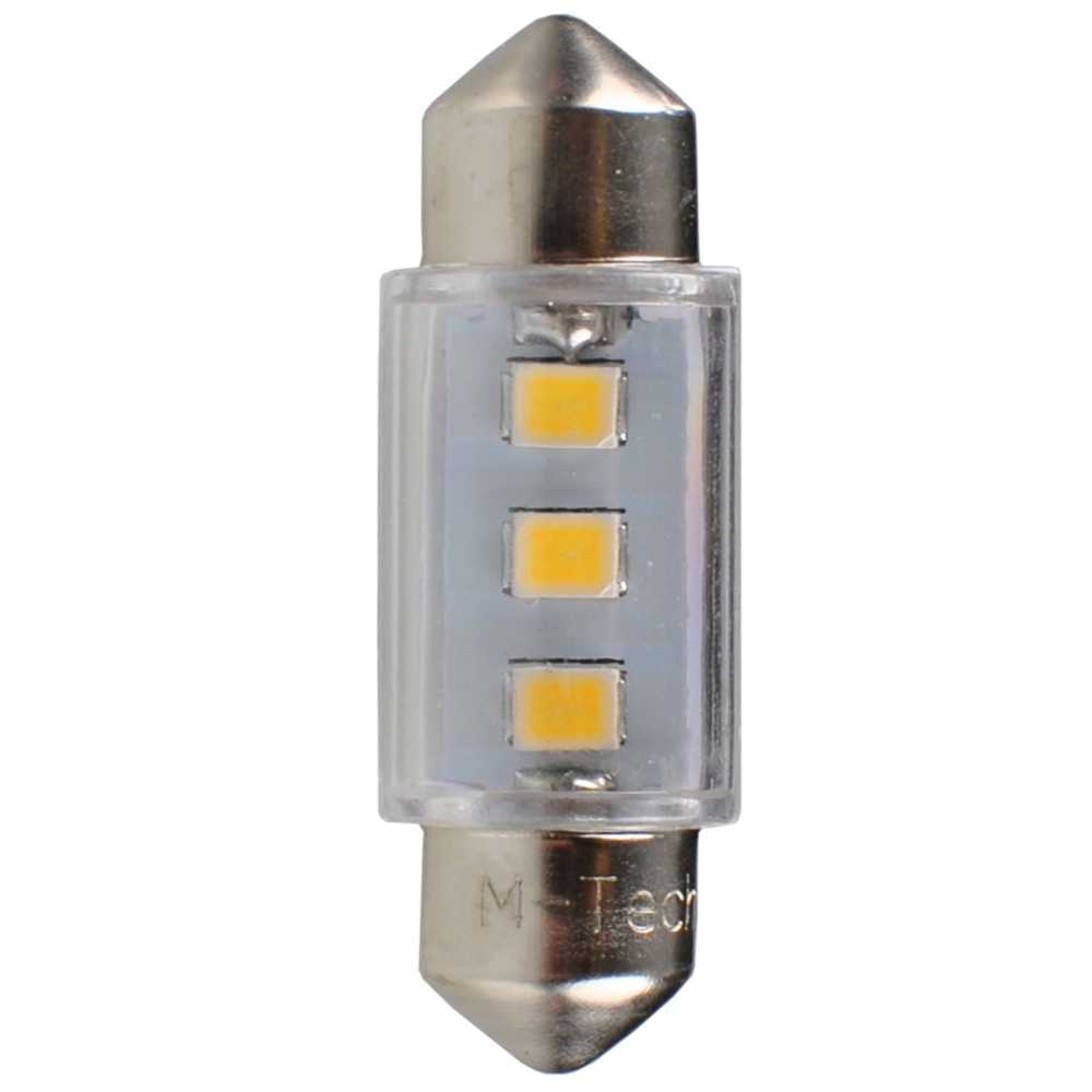 ΛΑΜΠΑΚΙΑ ΠΛΑΦΟΝΙΕΡΑΣ C5W/C10W 12V SV8.5 36mm 0,38W 3xSMD2835 LED OSRAM ΛΕΥΚΟ  BLISTER 2ΤΕΜ. M-TECH