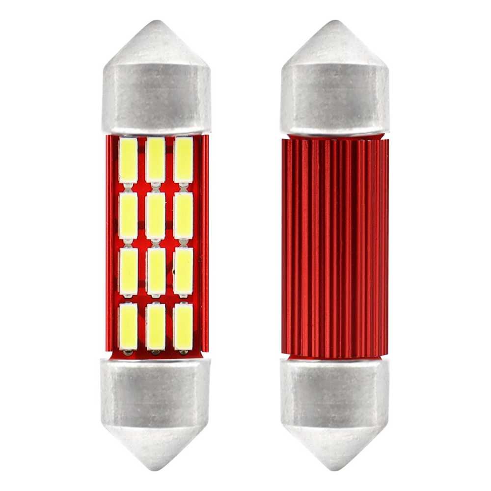 ΛΑΜΠΑΚΙΑ ΠΛΑΦΟΝΙΕΡΑΣ 36mm 12V 5.600K 12xSMD 4014 LED CAN-BUS  AMIO - 2 ΤΕΜ.