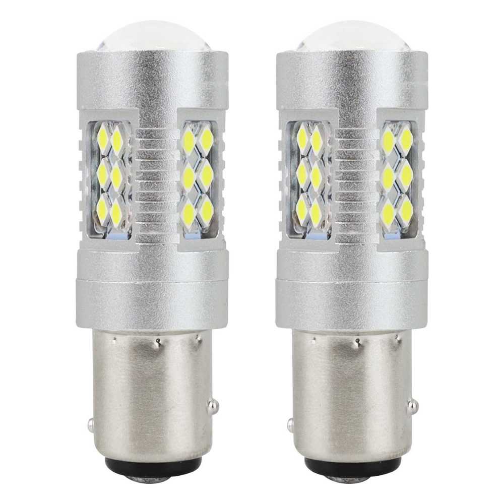 P21/5W BA15d 12/24V 24xSMD 3030 6.000K LED CAN-BUS 15SMD 2835 AMIO -2 ΤΕΜ.