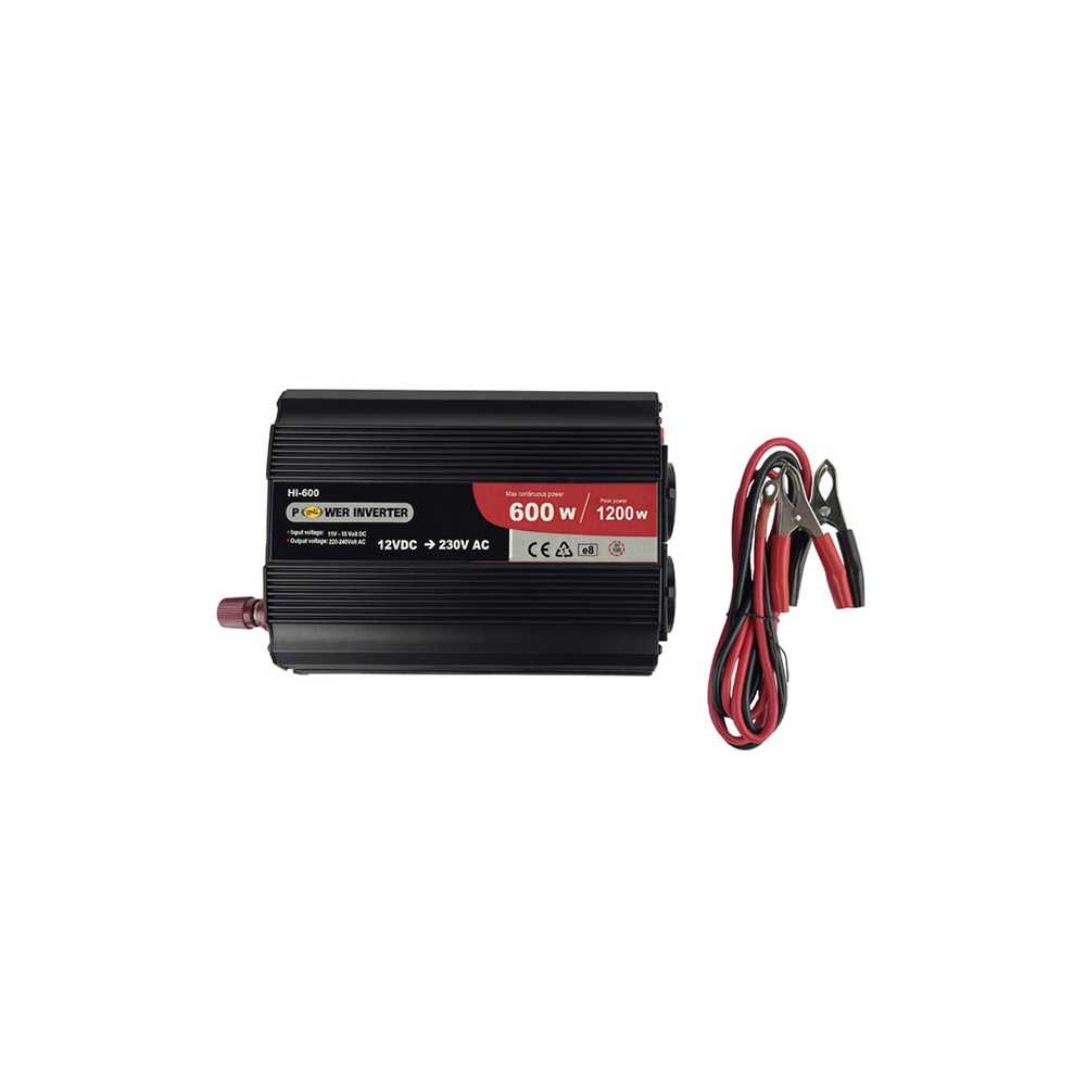 Inverter Αυτοκινήτου Από 12 Volt Σε 230 Volt 600/1200 Watt 1 Τεμάχιο