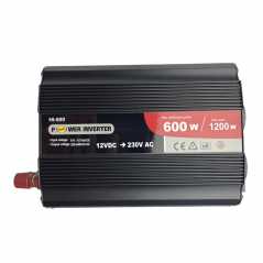 Inverter Αυτοκινήτου Από 12 Volt Σε 230 Volt 600/1200 Watt 1 Τεμάχιο