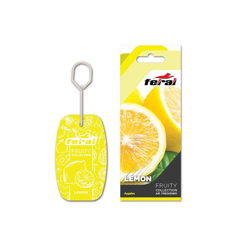 Αρωματικό Αυτοκινήτου Κρεμαστό Feral Fruity Collection Lemon 1 Τεμάχιο