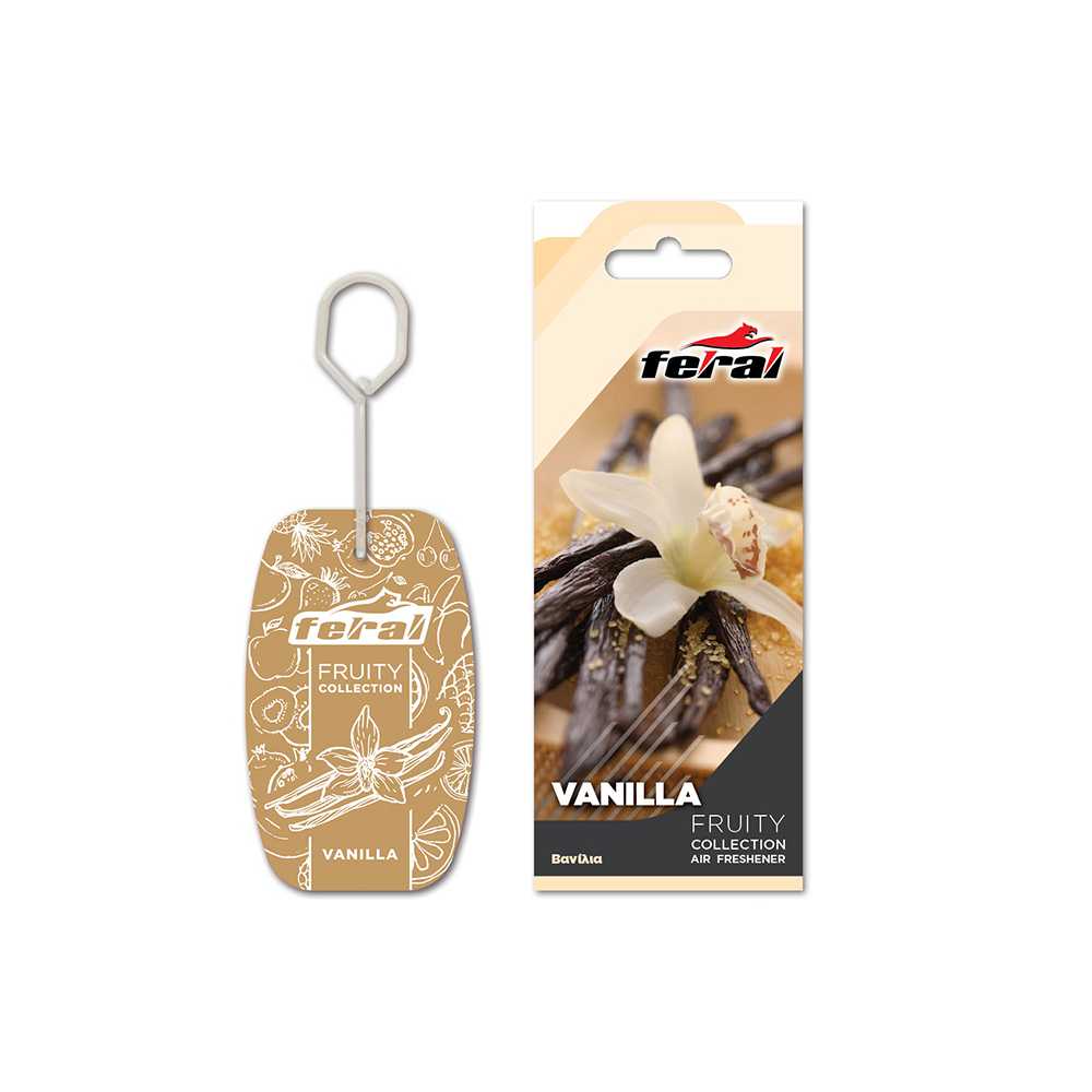 Αρωματικό Αυτοκινήτου Κρεμαστό Feral Fruity Collection Vanilla 1 Τεμάχιο