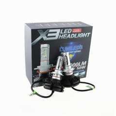 LED KIT X3 HEADLIGHT H4 6000LM 50W