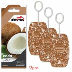 Σετ Αρωματικών Αυτοκινήτου Feral Fruity Collection Coconut 3 Τεμάχια