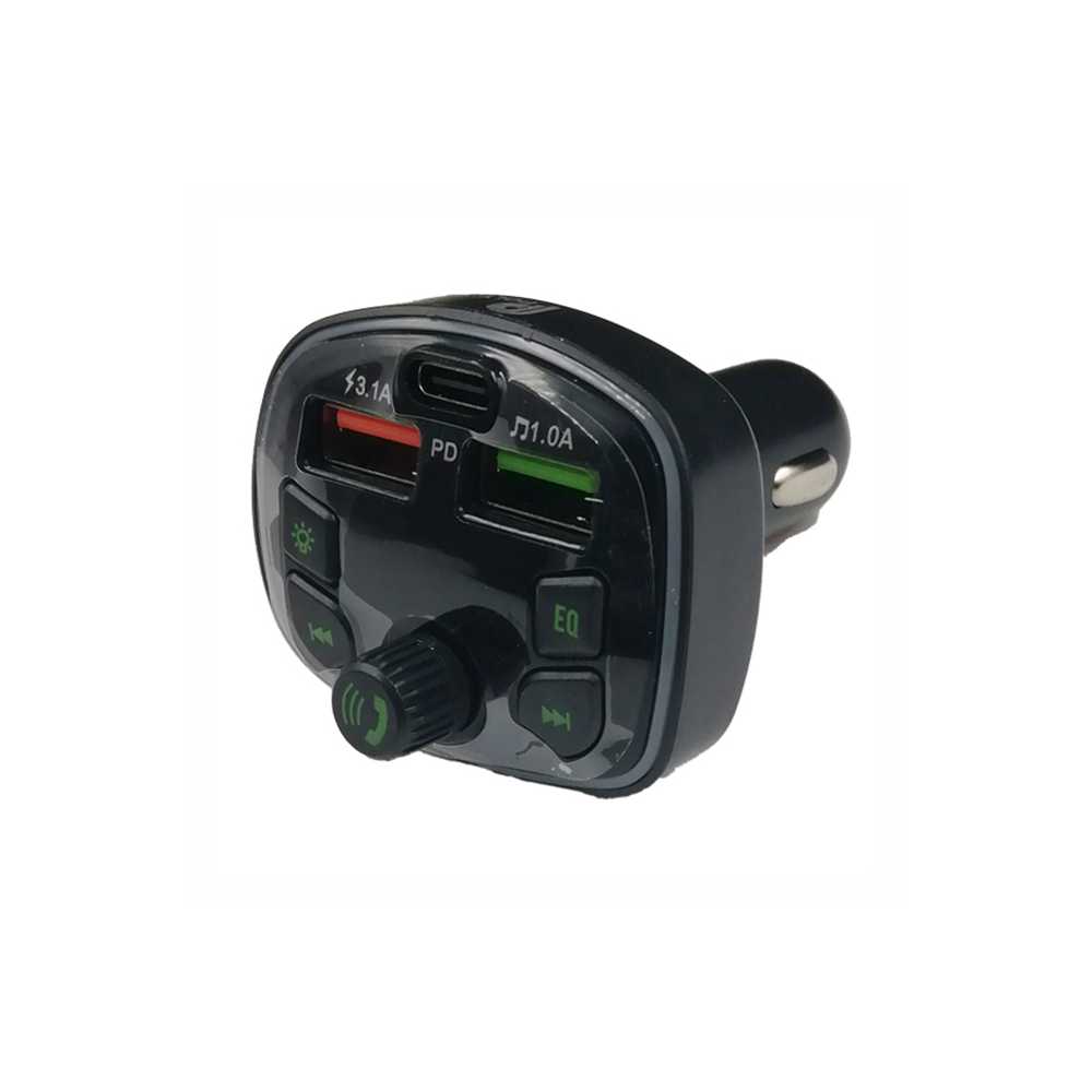 Fm Transmitter ΡL-671 Με Bluetooth, 2 USB Και Οθόνη LCD Μαύρο 1 Τεμάχιο