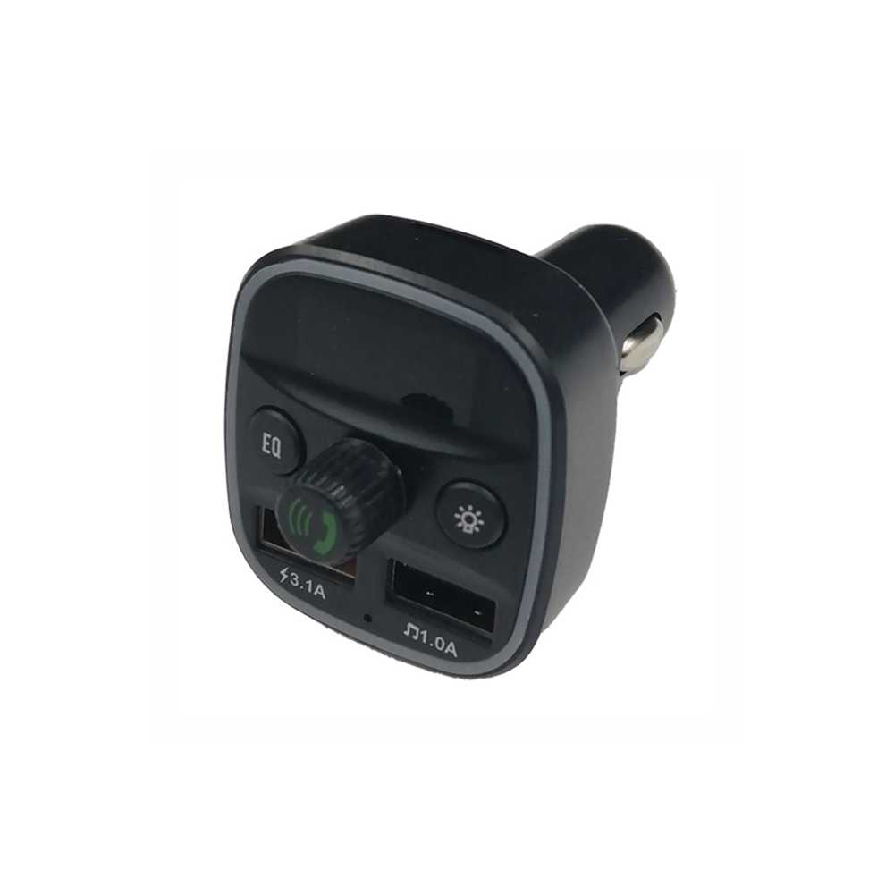 Fm Transmitter ΡL-672 Με Bluetooth, 2 USB Και Οθόνη LCD Μαύρο 1 Τεμάχιο