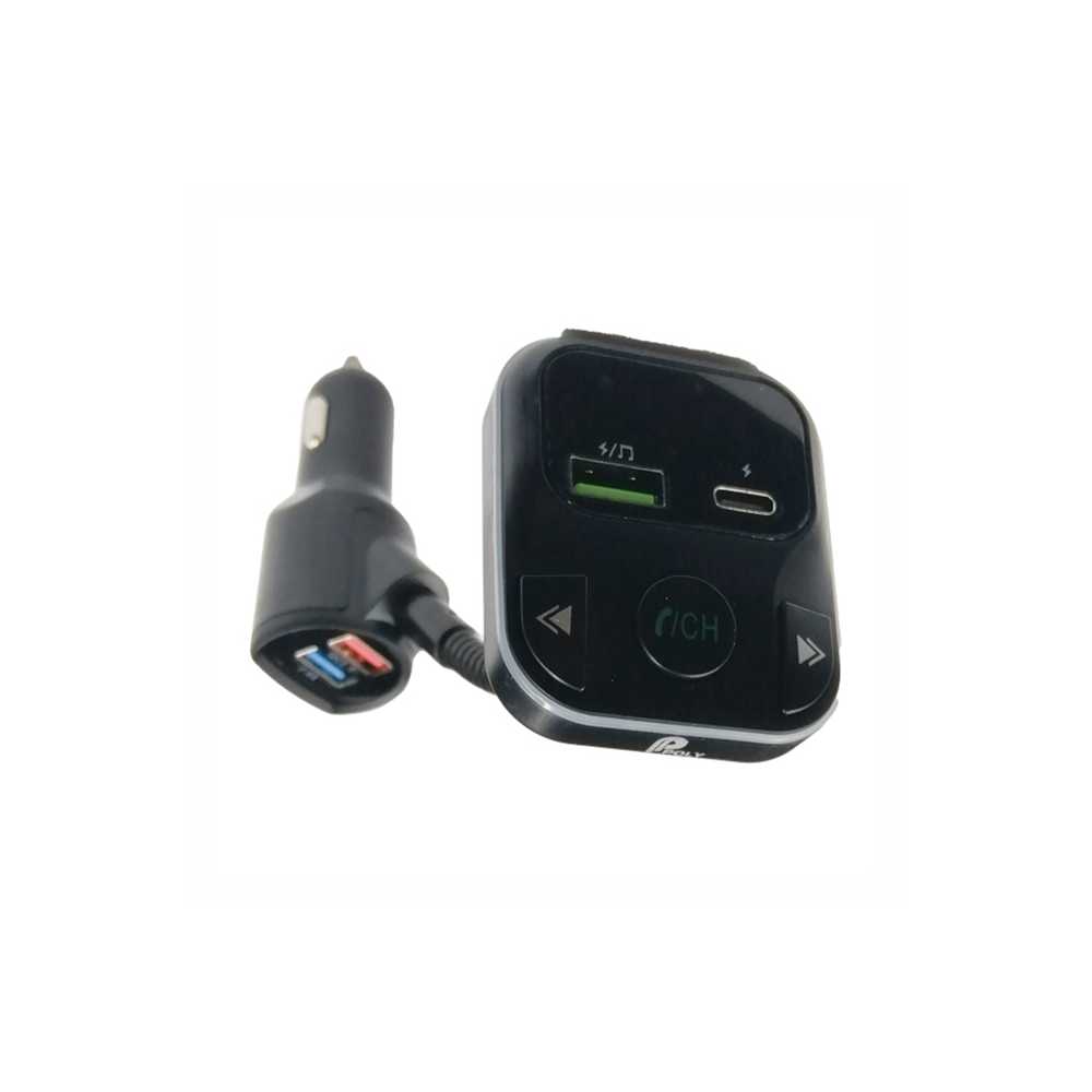 Fm Transmitter ΡL-658 Με Bluetooth, 2 USB Και Οθόνη LCD Μαύρο 1 Τεμάχιο