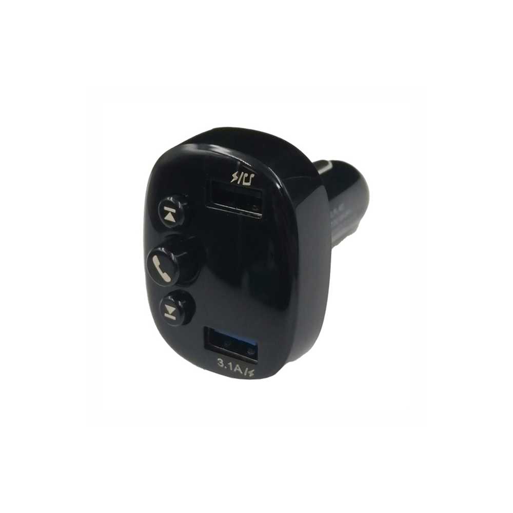 Fm Transmitter ΡL-657 Με Bluetooth, 2 USB Και Οθόνη LCD Μαύρο 1 Τεμάχιο