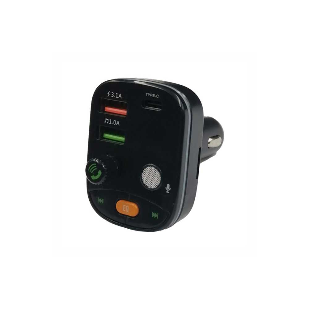 Fm Transmitter ΡL-653 Με Bluetooth, 2 USB Και Οθόνη LCD Μαύρο 1 Τεμάχιο