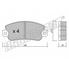 fri.tech. Σετ τακάκια 035.0 ECE, APPROVED