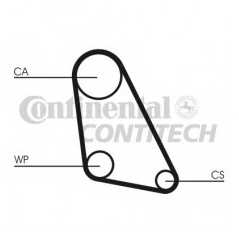 CONTITECH Ιμάντας Χρονισμού CT534 HTD 1019, TERRA (24) 1987-1996