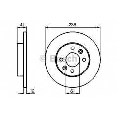 BOSCH Δισκόπλακα 0 986 478 105 21 (B48_) 1989-1994, 9 (L42_) 1981-1989, TWINGO I (C06_) 1993