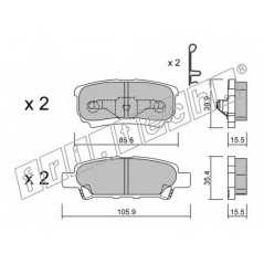 fri.tech. Σετ τακάκια 753.0 ECE, APPROVED