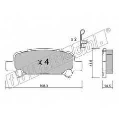 fri.tech. Σετ τακάκια 429.0 ECE, APPROVED