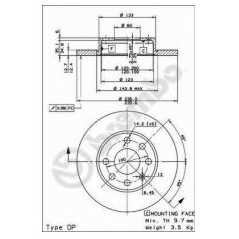 BRECO Δισκόπλακα BS 7275 BEDFORD, OPEL, VAUXHALL, ASCONA, KAT, ASTRA, CLASSIC, CORSA, TR, TD, GSI, KADETT, VECTRA