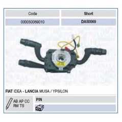 MAGNETI MARELLI Διακόπτης τιμονιού 000050069010 IDEA 2003, MUSA (350) 2004, YPSILON (843) 2003-2011