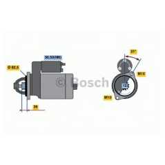 BOSCH Μίζα 0 001 115 047 CLASS (W203) 2000-2007, CLASS (W204) 2007, CLASS (CL203) 2008-2011, CLASS (W211) 2002-2009