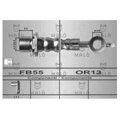 MALO Ελαστικοί σωλήνες φρένων (μαρκούτσια) 80345 TOYOTA, COROLLA, VVT