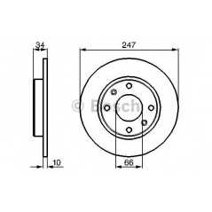 BOSCH Δισκόπλακα 0 986 478 046 VISA 1978-1991, ZX (N2) 1991-1997, 106 II (1) 1996, 405 II (4B) 1992-1999