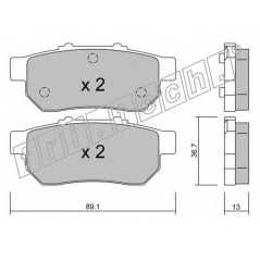 fri.tech. Σετ τακάκια 179.0 ECE, APPROVED