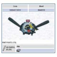 MAGNETI MARELLI Διακόπτης τιμονιού 000043113010 PUNTO (176) 1993-1999