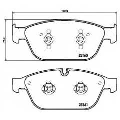 HELLA PAGID Σετ τακάκια 8DB 355 016-021 A8 (4H_) 2009, Q5 (8R) 2008