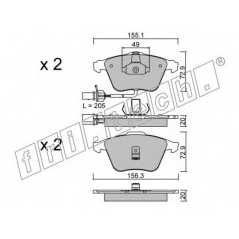 fri.tech. Σετ τακάκια 565.0 ECE, APPROVED