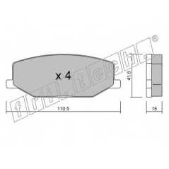 fri.tech. Σετ τακάκια 099.0 ECE, APPROVED