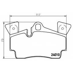 HELLA PAGID Σετ τακάκια 8DB 355 011-471 Q7 (4L) 2006, CAYENNE (955) 2002-2010