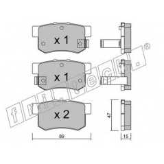 fri.tech. Σετ τακάκια 176.0 ECE, APPROVED