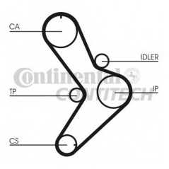 CONTITECH Ιμάντας Χρονισμού CT731 131 1974-1986, 132 1972-1982, ARGENTA (132A) 1977-1987, 72HP 2500, CROMA (154) 1985-1996