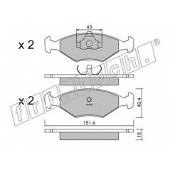 fri.tech. Σετ τακάκια 059.3 ECE, APPROVED