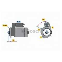 BOSCH Μίζα 0 001 125 031 BOSCH, DB, KW, DAF, VW, TRANSPORTER, IV, TD, TDI, VR