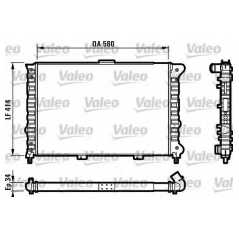 VALEO Ψυγείο κινητήρα 732012 156 (932) 1997-2005