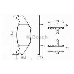 BOSCH Σετ τακάκια 0 986 468 890 IBIZA II (6K1) 1993-1999