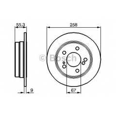 BOSCH Δισκόπλακα 0 986 478 188 BOSCH, MERCEDES, BENZ