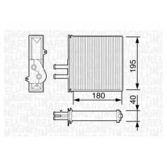 MAGNETI MARELLI Ψυγείο καλοριφέρ 350218057003 PUNTO (176) 1993-1999, Y (840A) 1995-2003