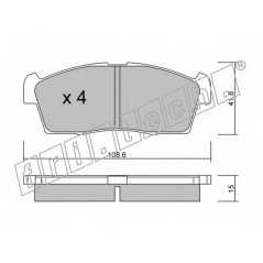 fri.tech. Σετ τακάκια 455.0 ECE, APPROVED