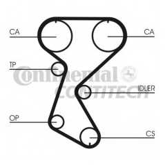 CONTITECH Σετ οδοντωτού ιμάντα CT760K2 CONTITECH, CT, RENAULT, II, CLIO, MEGANE