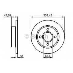 BOSCH Δισκόπλακα 0 986 478 856 96FX 1125, FIESTA III (GFJ) 1989-1997, KA (RB_) 1996-2008