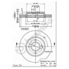 BRECO Δισκόπλακα BS 8344 FUSION (JU_) 2002, KA (RB_) 1996-2008, PUMA (EC_) 1997-2002, STREET KA (RL2) 2003-2005, 2 (DY) 2003