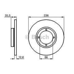 BOSCH Δισκόπλακα 0 986 478 712 SPARK 2005, MATIZ (KLYA) 1998